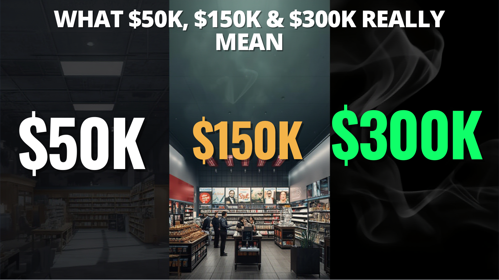 What $50K, $150K, and $300K Really Mean in a Smoke Shop Business