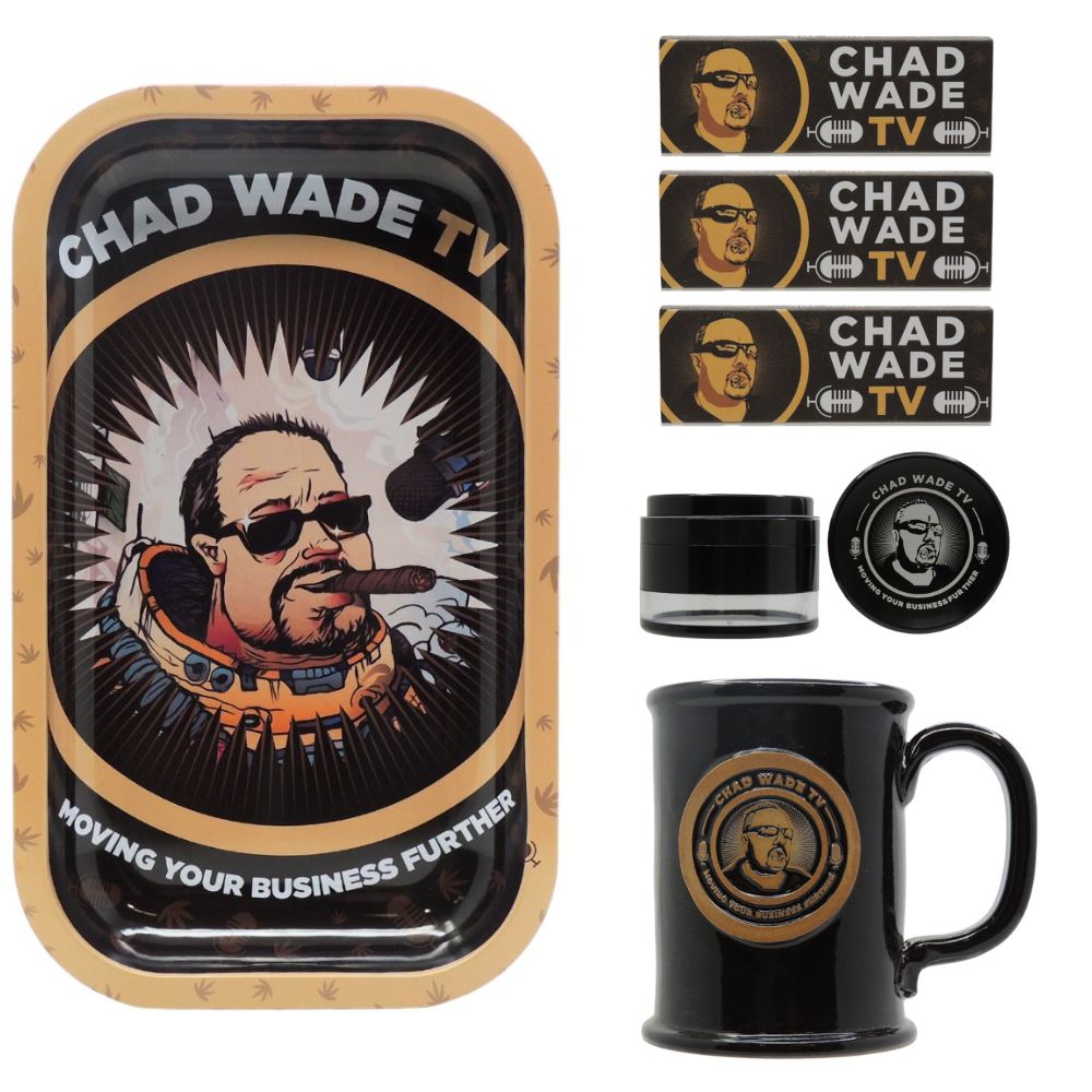 Chad Wade TV Rolling Papers/Tray/Grinder/Mug Combo