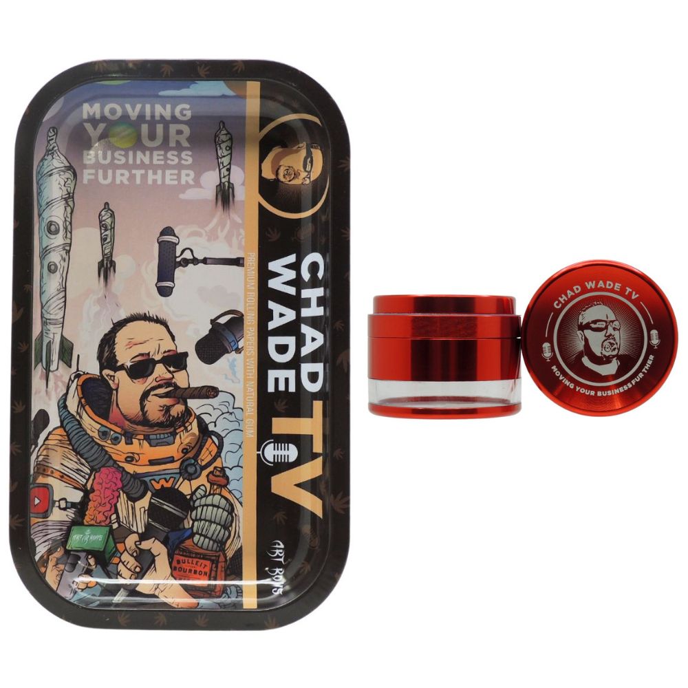 Chad Wade TV Rolling Tray/Grinder Combo