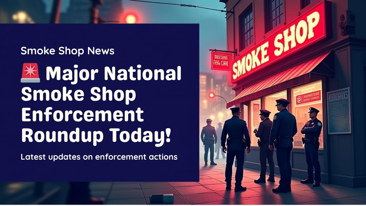 🚨 Major National Smoke Shop Enforcement Roundup Today!