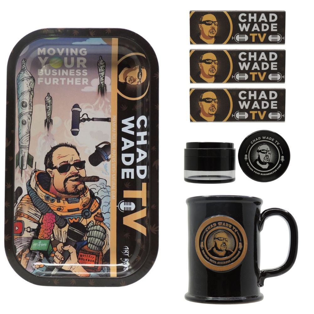Chad Wade TV Rolling Papers/Tray/Grinder/Mug Combo